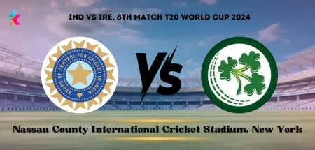 India vs Ireland T20 Head-to-Head at Nassau County International Cricket Stadium, New York: 8th Match T20 World Cup 2024