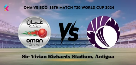 Oman vs Scotland T20 Head-to-Head at Sir Vivian Richards Stadium: Match 20 T20 World Cup 2024
