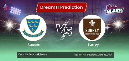 SUS vs SUR Dream11 Prediction Today Match: Fantasy Cricket Tips, Playing XI, Pitch Report, Today Dream11 Team Captain And Vice Captain Choices – 51st Match T20 Blast 2024