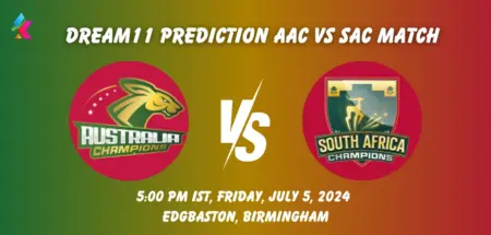 AAC vs SAC Dream11 Team Prediction Today Match: Fantasy Cricket Tips, Playing XI, Pitch Report, Today Dream11 Team Captain And Vice Captain Choices - 5th Match, World Championship of Legends 2024