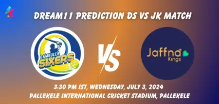DS vs JK Dream11 Team Prediction Today Match: Fantasy Cricket Tips, Playing XI, Pitch Report, Today Dream11 Team Captain And Vice Captain Choices - 4th Match, Lanka Premier League, 2024