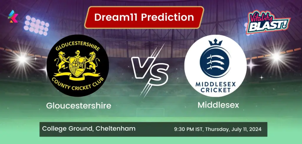 GLO vs MID Dream11 Prediction Today Match 2024: Fantasy Cricket Tips, Playing XI, Pitch Report, Dream11 Team Captain And Vice Captain Choices – Match 91 T20 Blast 2024