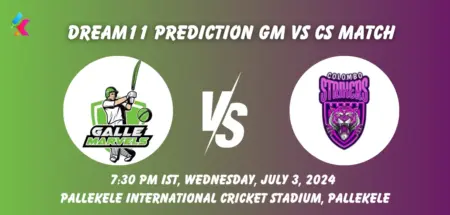 GM vs CS Dream11 Team Prediction Today Match: Fantasy Cricket Tips, Playing XI, Pitch Report, Today Dream11 Team Captain And Vice Captain Choices - 5th Match, Lanka Premier League, 2024