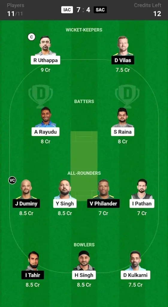 IAC vs SAC Dream11 Prediction: Small League Team