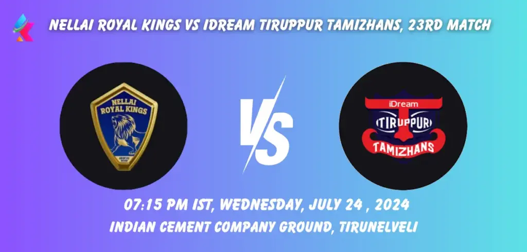 NRK vs ITT Dream11 Prediction Today Match 2024: Fantasy Cricket Tips, Playing XI, Pitch Report, Today Dream11 Team Captain And Vice Captain Choices – 23rd Match Tamil Nadu Premier League 2024