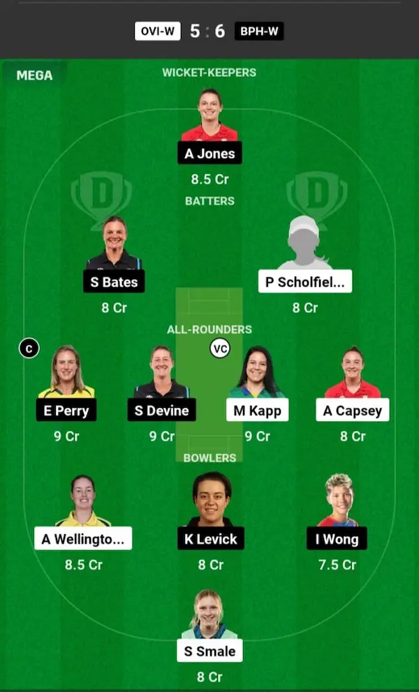 OVI W vs BPH W Dream11 Prediction Grand League Team