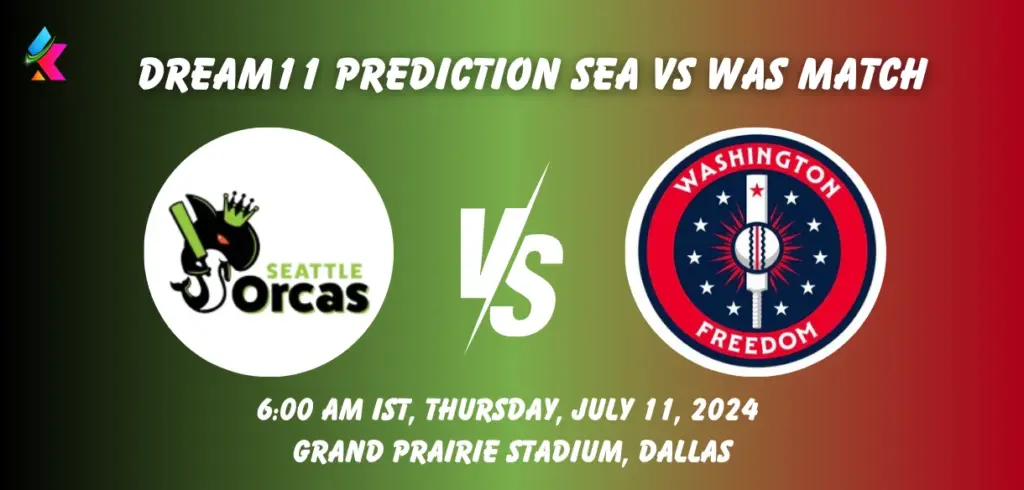 SEA vs WAS Dream11 Team Prediction Today Match: Fantasy Cricket Tips, Playing XI, Pitch Report, Today Dream11 Team Captain And Vice Captain Choices - 8th Match, Major League Cricket 2024