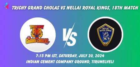 TGC vs NRK Dream11 Prediction Today Match 2024: Fantasy Cricket Tips, Playing XI, Pitch Report, Dream11 Team Captain And Vice Captain Choices – 18th Match TNPL 2024