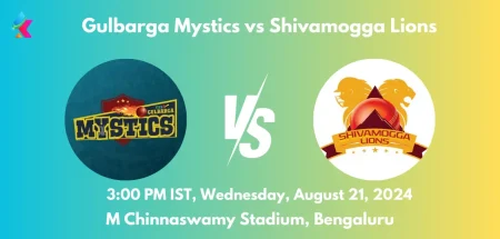 GMY vs SL Dream11 Team Prediction Today Match: Fantasy Cricket Tips, Playing XI, Pitch Report, Today Dream11 Team Captain And Vice Captain Choices - 13th Match, Shriram Capital KSCA Maharaja T20 2024