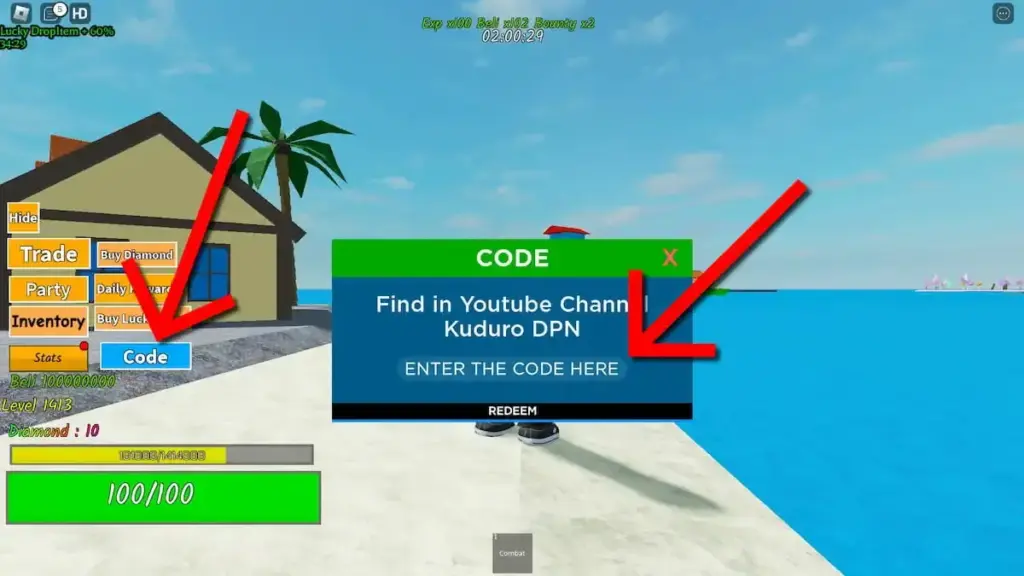 how to redeem Rock Fruit Codes