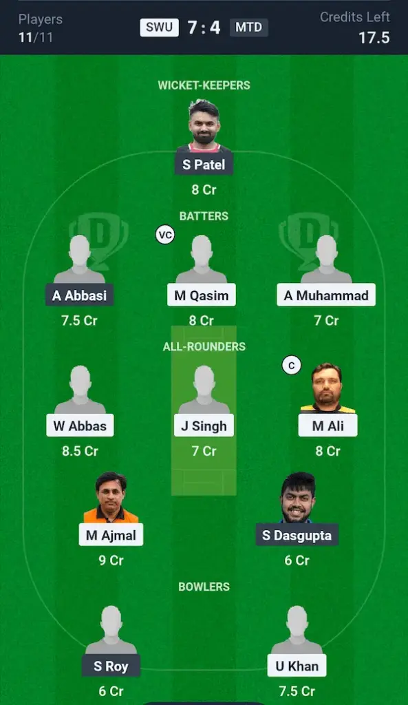 SWU vs MAT Dream11 Prediction Small League Team