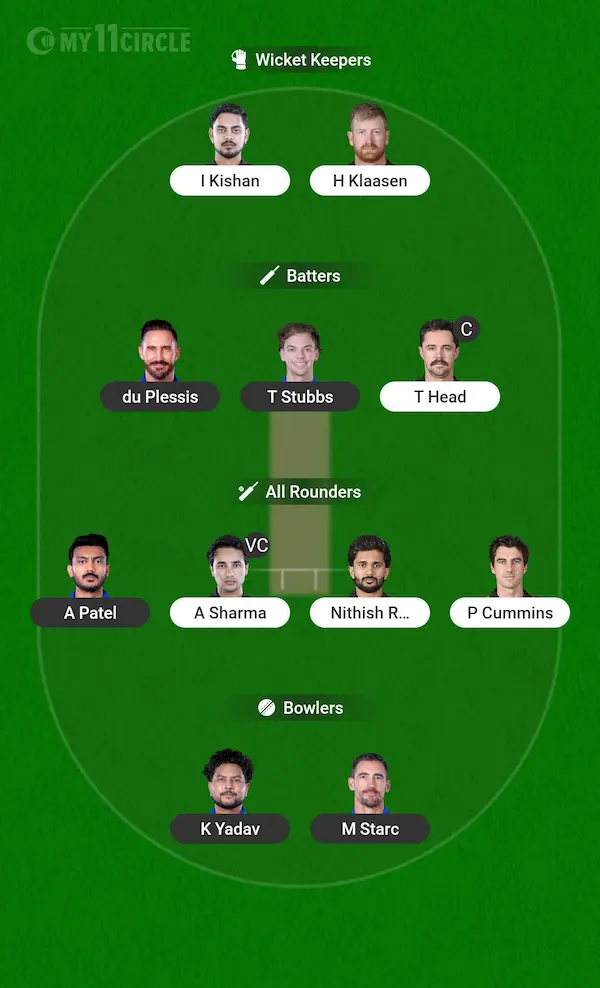 DEL vs HYD My11 Circle, Dream11 Prediction Small League Team
