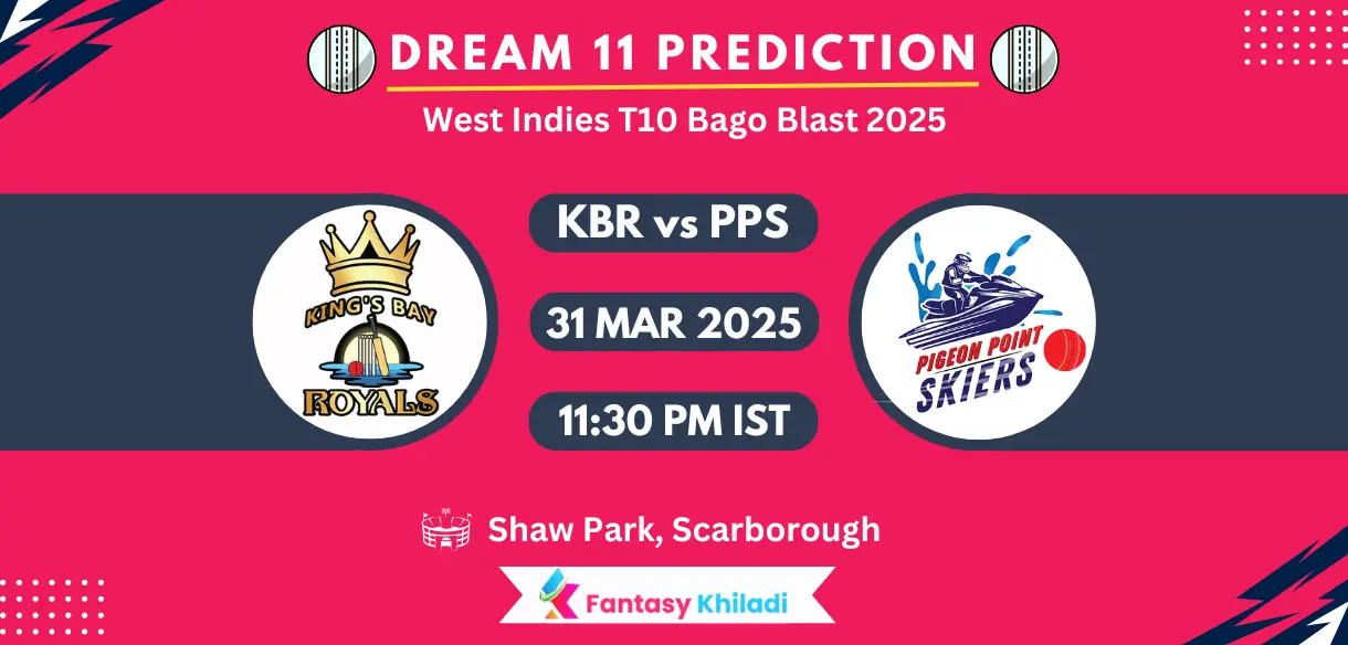 KBR vs PPS Dream11 Prediction: West Indies T10 Bago Blast 2025 Match 20 Playing 11, Pitch Report, Player Stats, Fantasy Cricket Tips