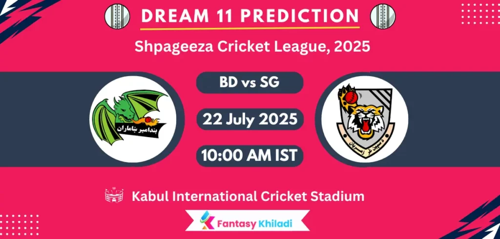 BD vs SG Dream11 Prediction: Match 7th Fantasy Cricket Tips, Playing XI, Injury Updates & Today Dream11 Captain And Vice Captain Choices - Shpageeza Cricket League, 2025
