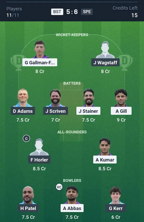 Banstead vs Spencer Dream11 Prediction Small League Team