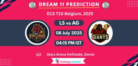 LS vs AG Dream11 Prediction, Player Stats: ECS T10 Belgium, 2025 Match 8th Playing 11, Player Stats, Pitch Report, Fantasy Cricket Tips