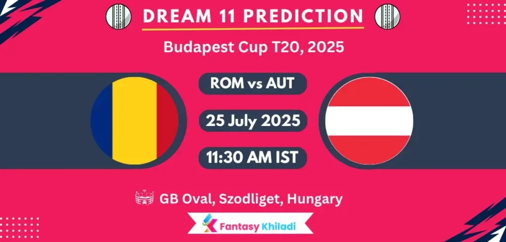 ROM vs AUT Dream11 Prediction: Match 1st T20I Fantasy Cricket Tips, Playing XI, Injury Updates & Today Dream11 Captain And Vice Captain Choices - Budapest Cup T20, 2025