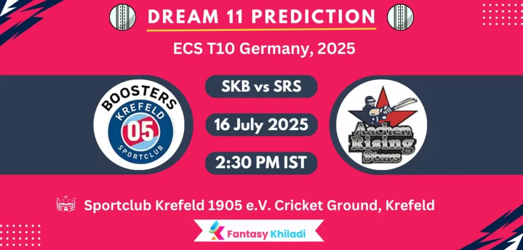 SKB vs SRS Dream11 Prediction, Player Stats: ECS T10 Germany, 2025 Match 12th Playing 11, Player Stats, Pitch Report, Fantasy Cricket Tips