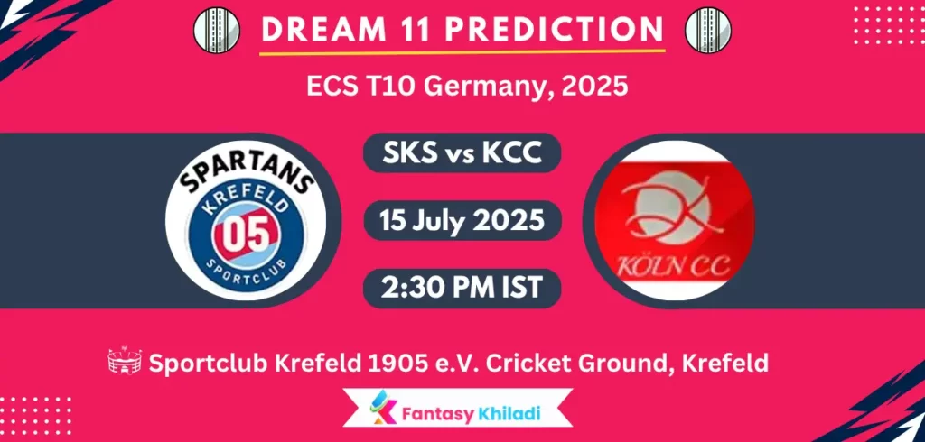 SKS vs KCC Dream11 Prediction, Player Stats: ECS T10 Germany, 2025 Match 7th Playing 11, Player Stats, Pitch Report, Fantasy Cricket Tips