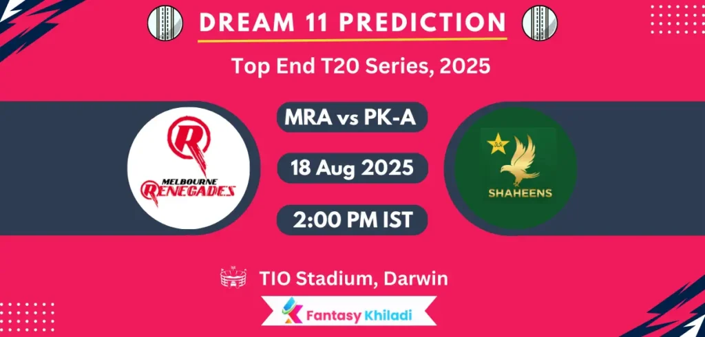 MRA vs PK-A Dream11 Prediction: Match 15th T20 Fantasy Cricket Tips, Playing XI, Injury Updates & Today Dream11 Captain And Vice Captain Choices - Top End T20 Series, 2025