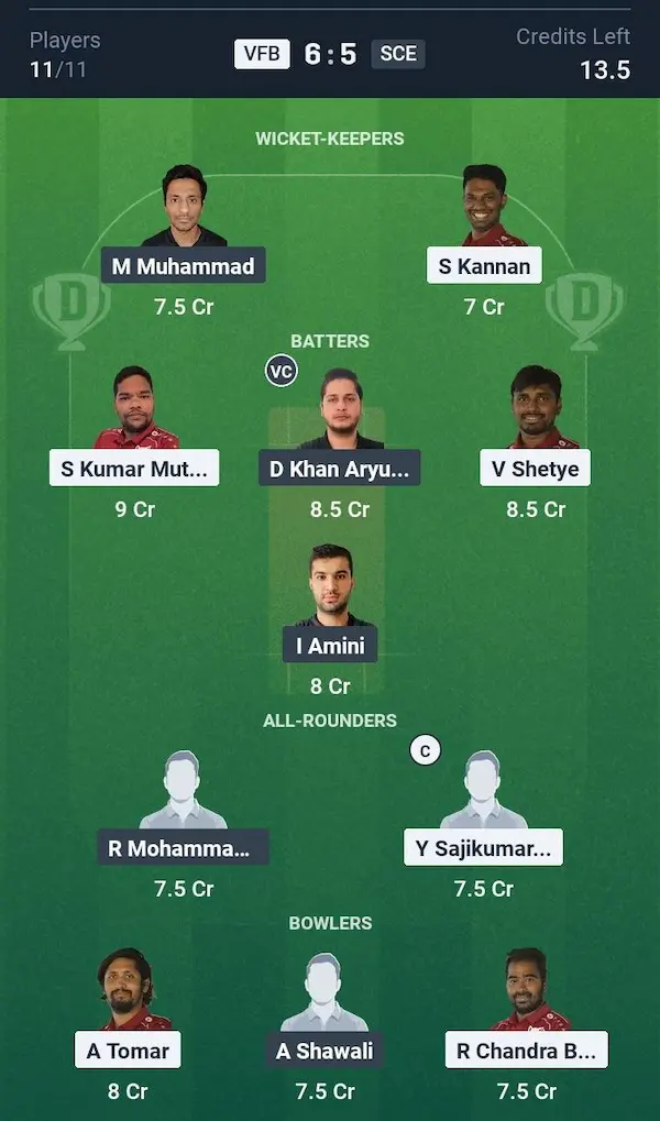 VFB Fallersleben vs SC Europa Cricket Dream11 Prediction Small League Team