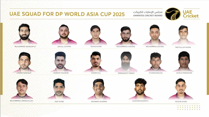 UAE Squad for Asia Cup 2025