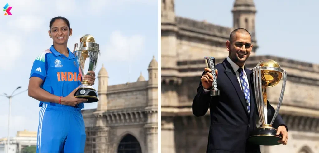 Harmanpreet Kaur Recreates MS Dhoni’s Iconic Pose at Gateway of India After Historic World Cup Win