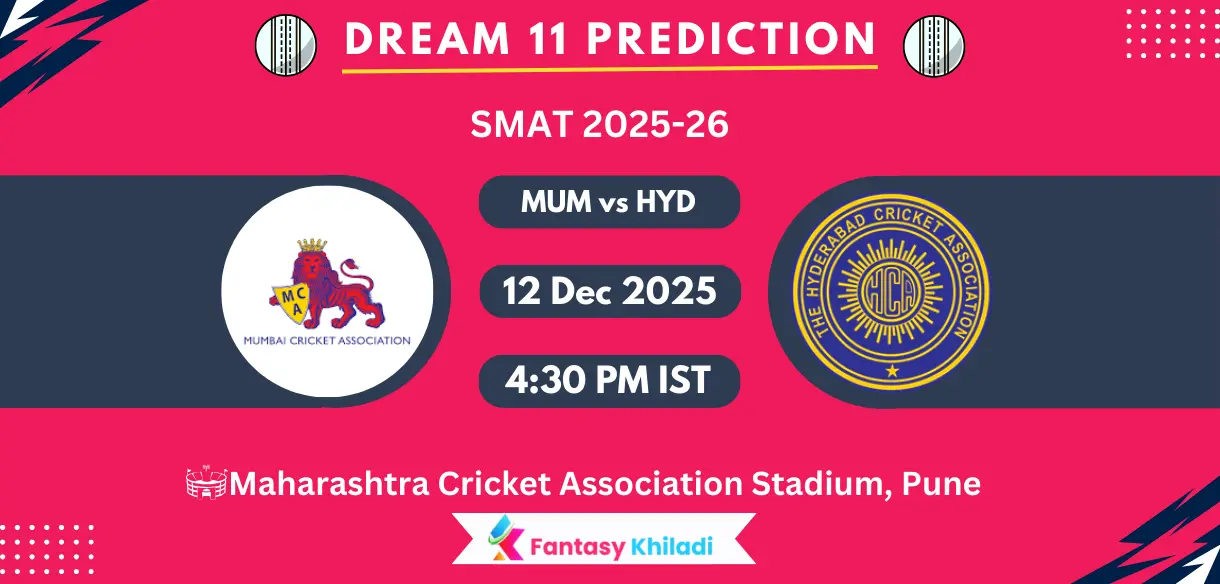 MUM vs HYD Dream11 Prediction Today Match Group B, Player Stats, Playing XI, Fantasy Cricket Tips, Today Dream11 Team Captain And Vice Captain Choices - SMAT Elite 2025