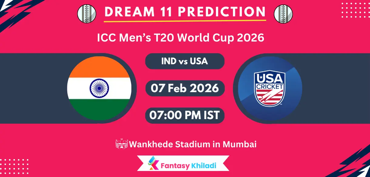IND vs USA Dream11 Prediction Today Match Match 3, Player Stats, Playing XI, Fantasy Cricket Tips, Today Dream11 Team Captain And Vice Captain Choices – ICC Men’s T20 World Cup 2026