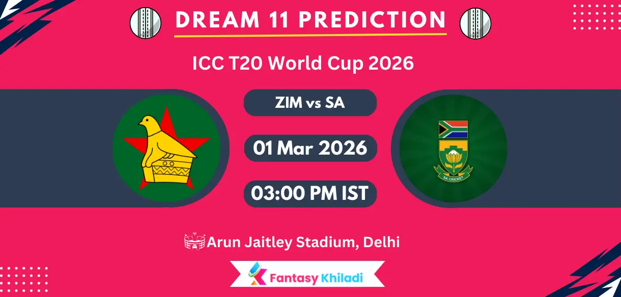 ZIM vs SA Dream11 Prediction Today Match 51st, Super 8, Player Stats, Playing XI, Fantasy Cricket Tips, Today Dream11 Team Captain And Vice Captain Choices – T20 World Cup 2026