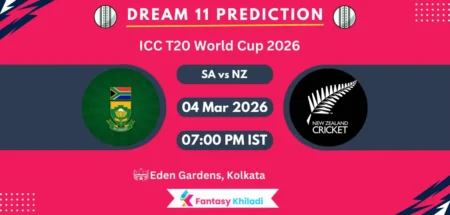 SA vs NZ Dream11 Prediction Today Match Semi-final 1, Player Stats, Playing XI, Fantasy Cricket Tips, Today Dream11 Team Captain And Vice Captain Choices – T20 World Cup 2026